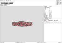 Brewingztext Embroidery File 6 sizes