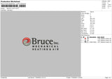 Bruce Text Embroidery File 6 sizes