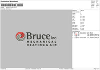 Bruce Text Embroidery File 6 sizes