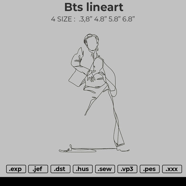 BTS Lineart Embroidery