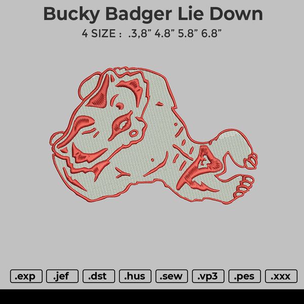 Bucky Badger Lie Down