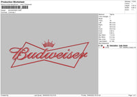 BUDWEISER TEXT Embroidery