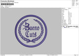 Bueno L Embroidery File 6 sizes