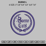 Bueno L Embroidery File 6 sizes