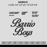 Barrio B Embroidery File 6 sizes