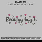 Beauty Byy Embroidery File 6 sizes