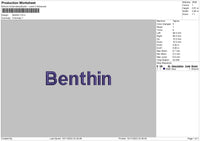 Benthin Embroidery File 6 sizes