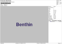 Benthin Embroidery File 6 sizes