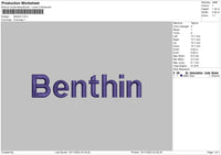 Benthin Embroidery File 6 sizes