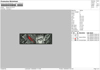 Berserk V6 Embroidery File 6 sizes