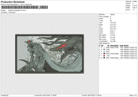 Berserk Rectangle V3 Embroidery File 6 Sizes