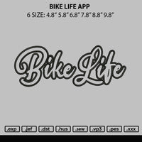 Bike Life App Embroidery File 6 sizes