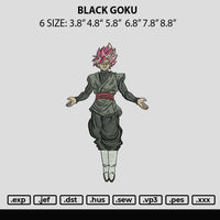 Black Goku Embroidery File 6 sizes