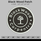 Black Wood Patch Embroidery