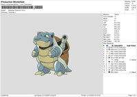 Blastoise Poke Embroidery File 6 sizes