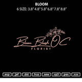 Bloom Embroidery File 6 sizes