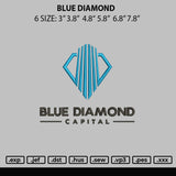 Blue Diamond Embroidery File 6 sizes