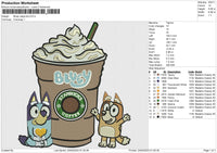 Bluey capucino Embroidery