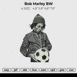 Bob marley BW Embroidery