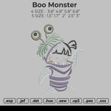 Boo Monster Embroidery