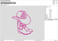 Boots Cowboy Embroidery File 6 sizes