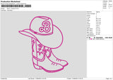 Boots Cowboy Embroidery File 6 sizes