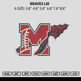 Braves Lm Embroidery File 6 sizes