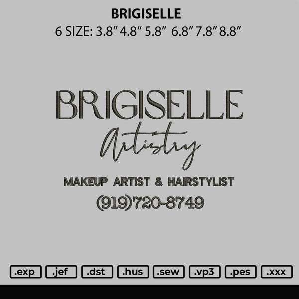 Brigiselle Embroidery File 6 sizes