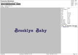 Brooklyn Baby Embroidery File 6 sizes