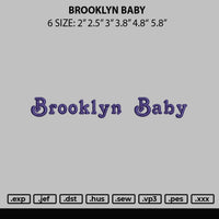 Brooklyn Baby Embroidery File 6 sizes