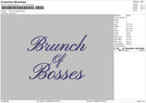 Brunch Embroidery File 6 sizes