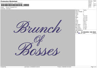 Brunch Embroidery File 6 sizes