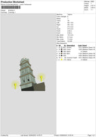 Building Embroidery File 6 sizes