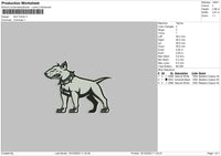 Bull Terrier Embroidery File 6 sizes