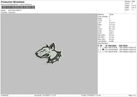 Bull Terrier Head EMbroidery File 6 sizes