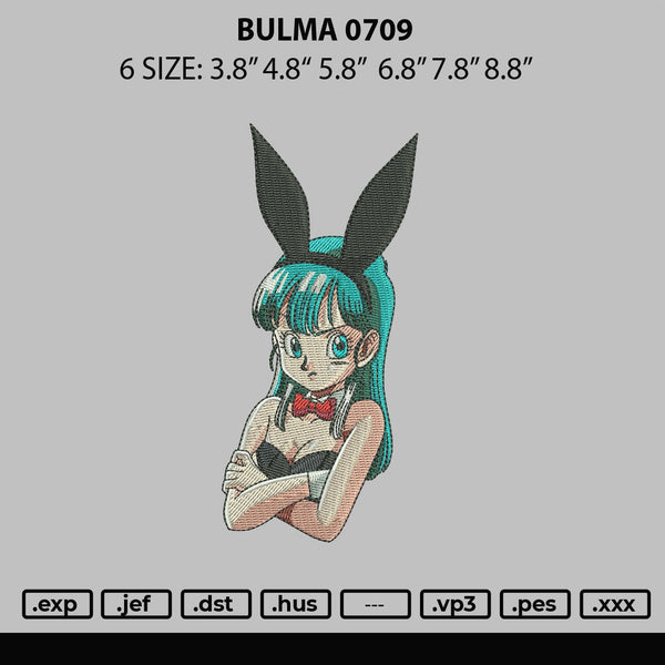 Bulma 0709 Embroidery File 6 sizes