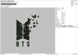 Butterfly Bts Embroidery File 6 sizes