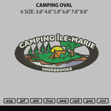 Camping Oval Embroidery File 6 sizes