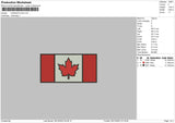 Canada Embroidery File 6 sizes