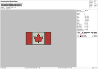 Canada Embroidery File 6 sizes