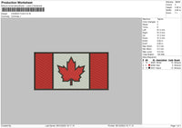 Canada Embroidery File 6 sizes