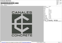 CANALES CONCRETE Embroidery