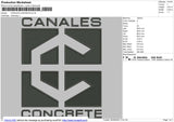 CANALES CONCRETE Embroidery