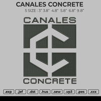 CANALES CONCRETE Embroidery