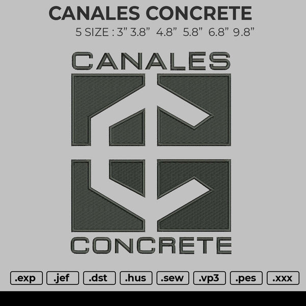 CANALES CONCRETE Embroidery