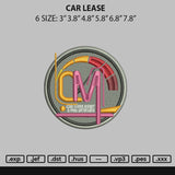 Car Lease Embroidery File 6 sizes