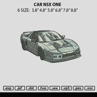 Car Nsx One Embroidery File 6 sizes