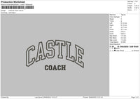 Castle Text Embroidery File 6 sizes