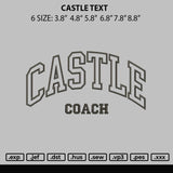 Castle Text Embroidery File 6 sizes