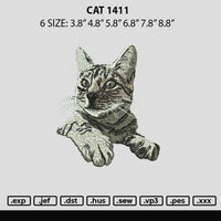 Cat 1411 Embroidery File 6 sizes